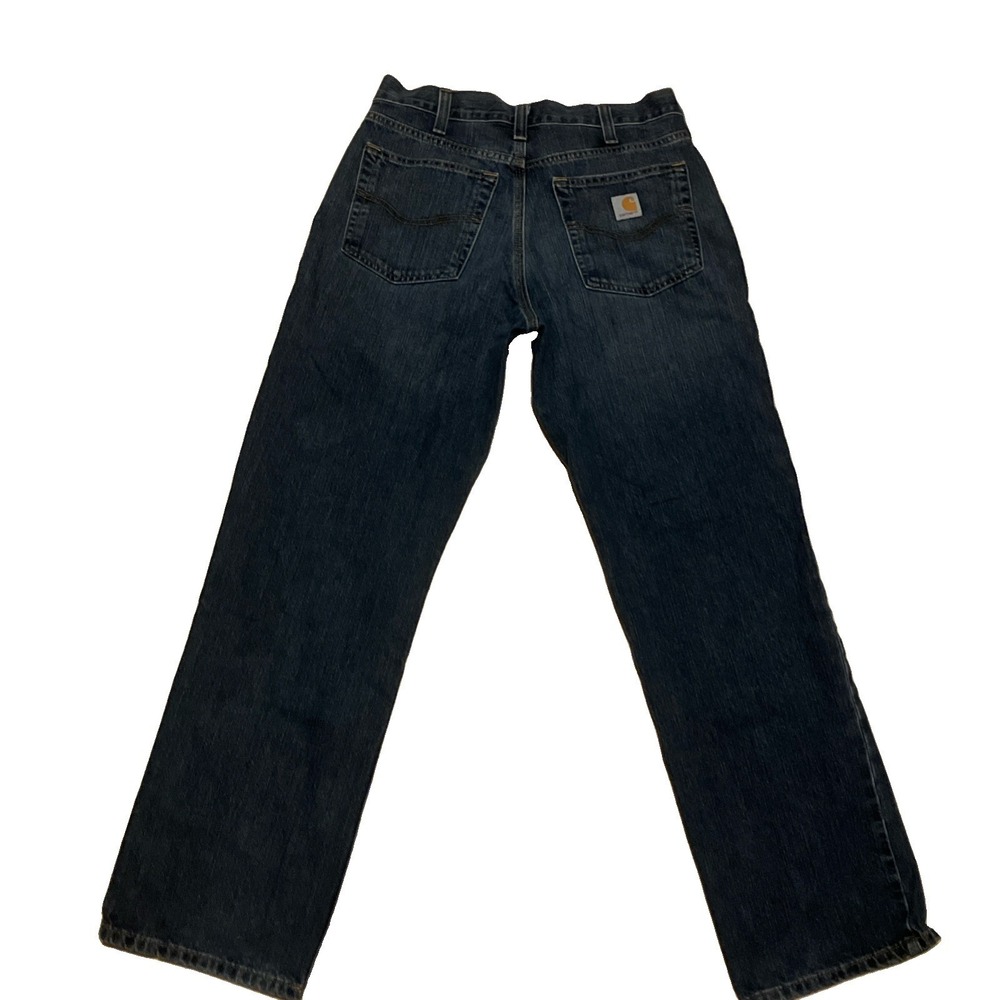 Carhartt Relaxed Fit Jeans Mens 32x32 Blue Wash Straight Denim Pants